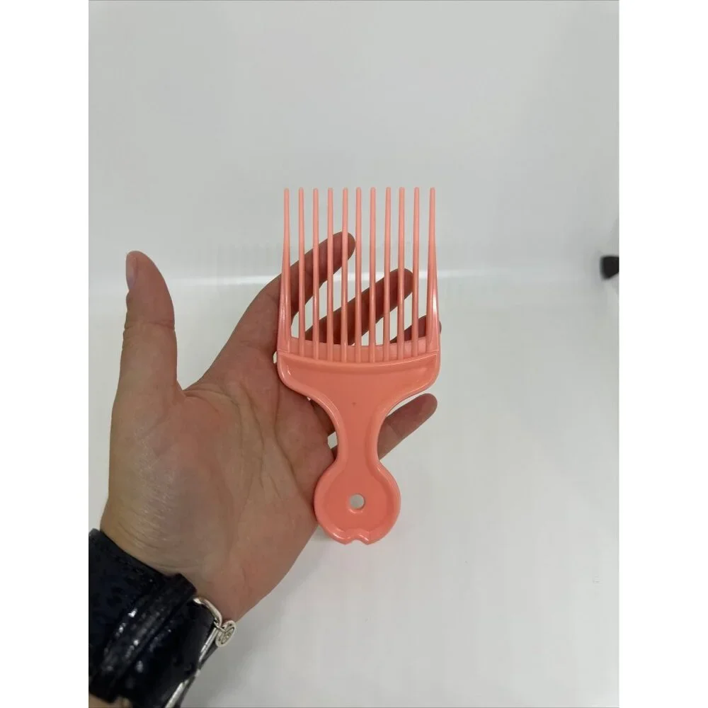 VTG Pink Plastic Hair Pick‎ Comb Afro Fluff Volume Tool All Hair Types Styling